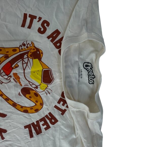 Cheetos Flamin Hot Graphic Tee L Unisex White Multi Casual T-Shirt 100% Cotton - Picture 4 of 7